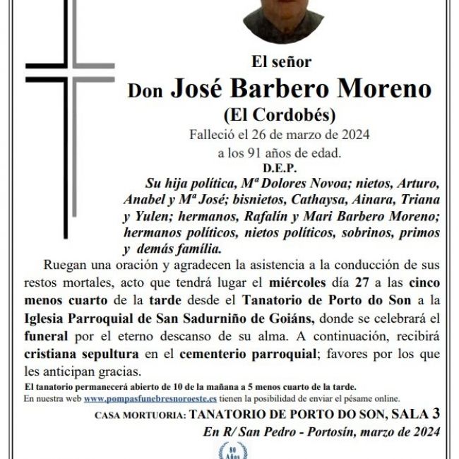 Barbero Moreno, José