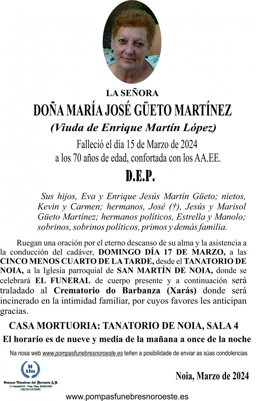 24 01 ESQUELA Mará José Güeto Martínez