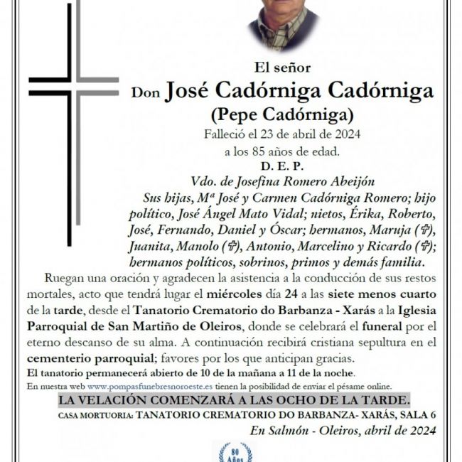 Cadórniga Cadórniga, José