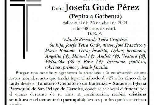 Gude Pérez, Josefa