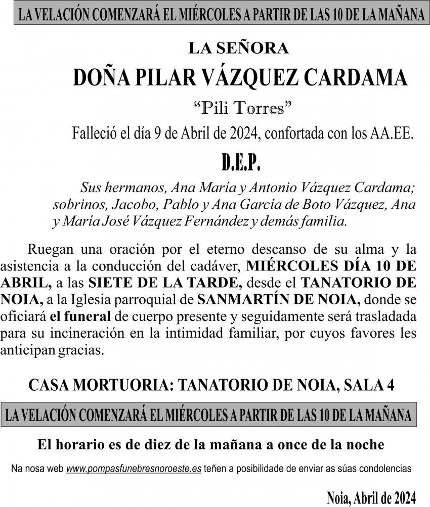 24 02 esquela María Pilar Vázquez Cardama