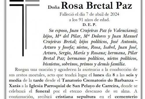Bretal Paz, Rosa