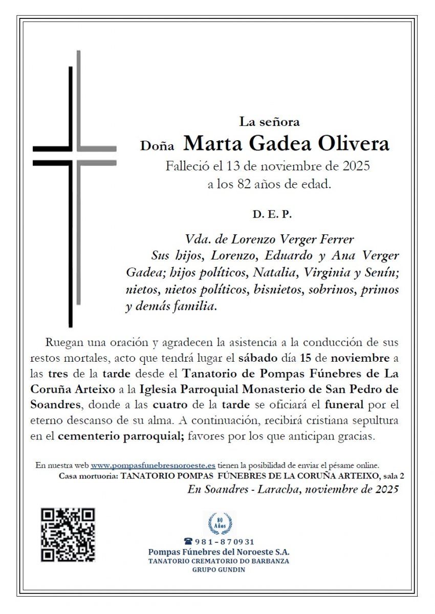 Doña Marta Gadea Olivera