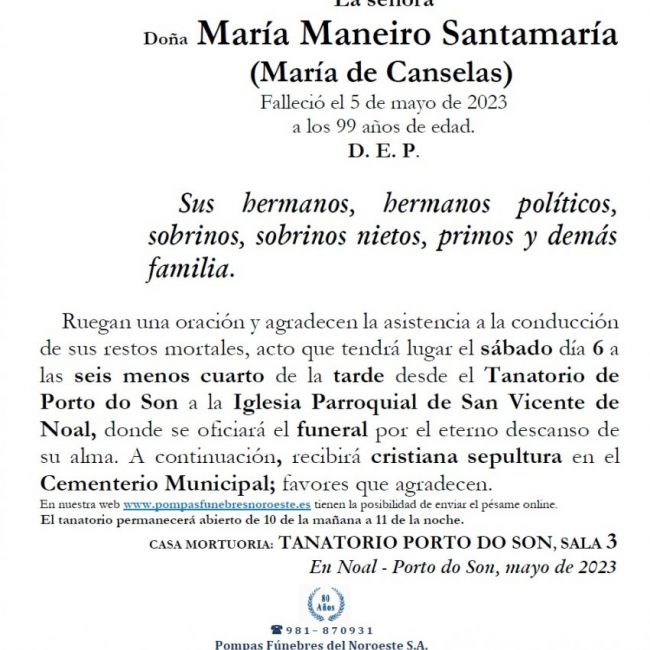 Maneiro Santamaria, Maria