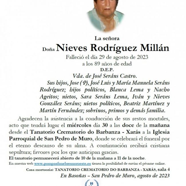 Rodriguez Millan, Nieves