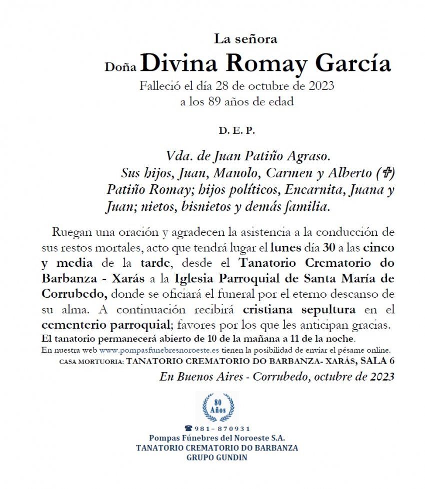 Romay Garcia, Divina