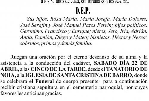 22 ESQUELA Maria Orfelina