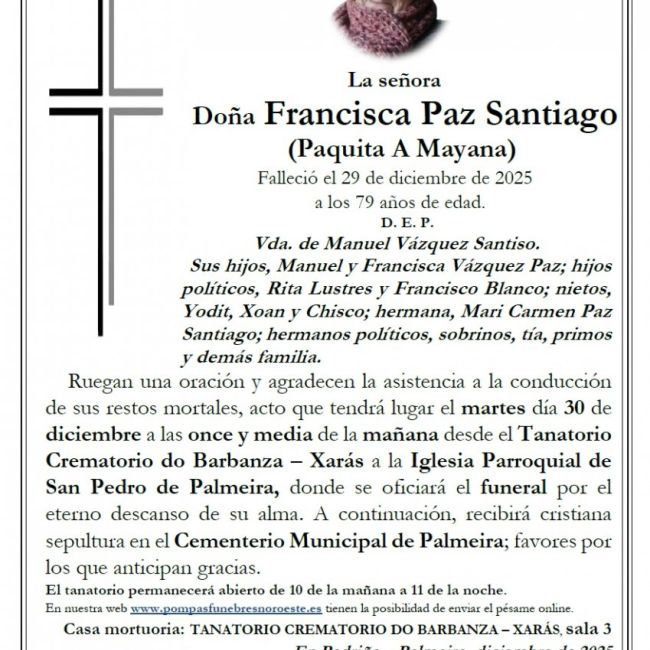 Paz Santiago, Francisca