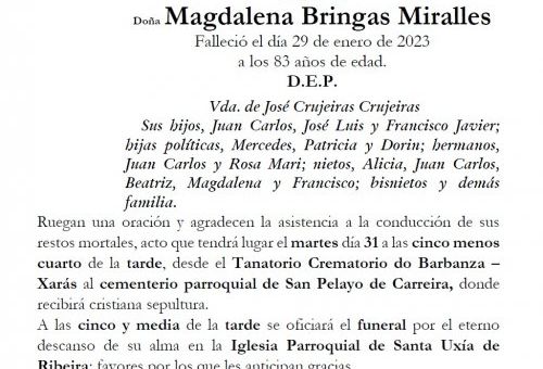 Bringas Miralles, Magdalena