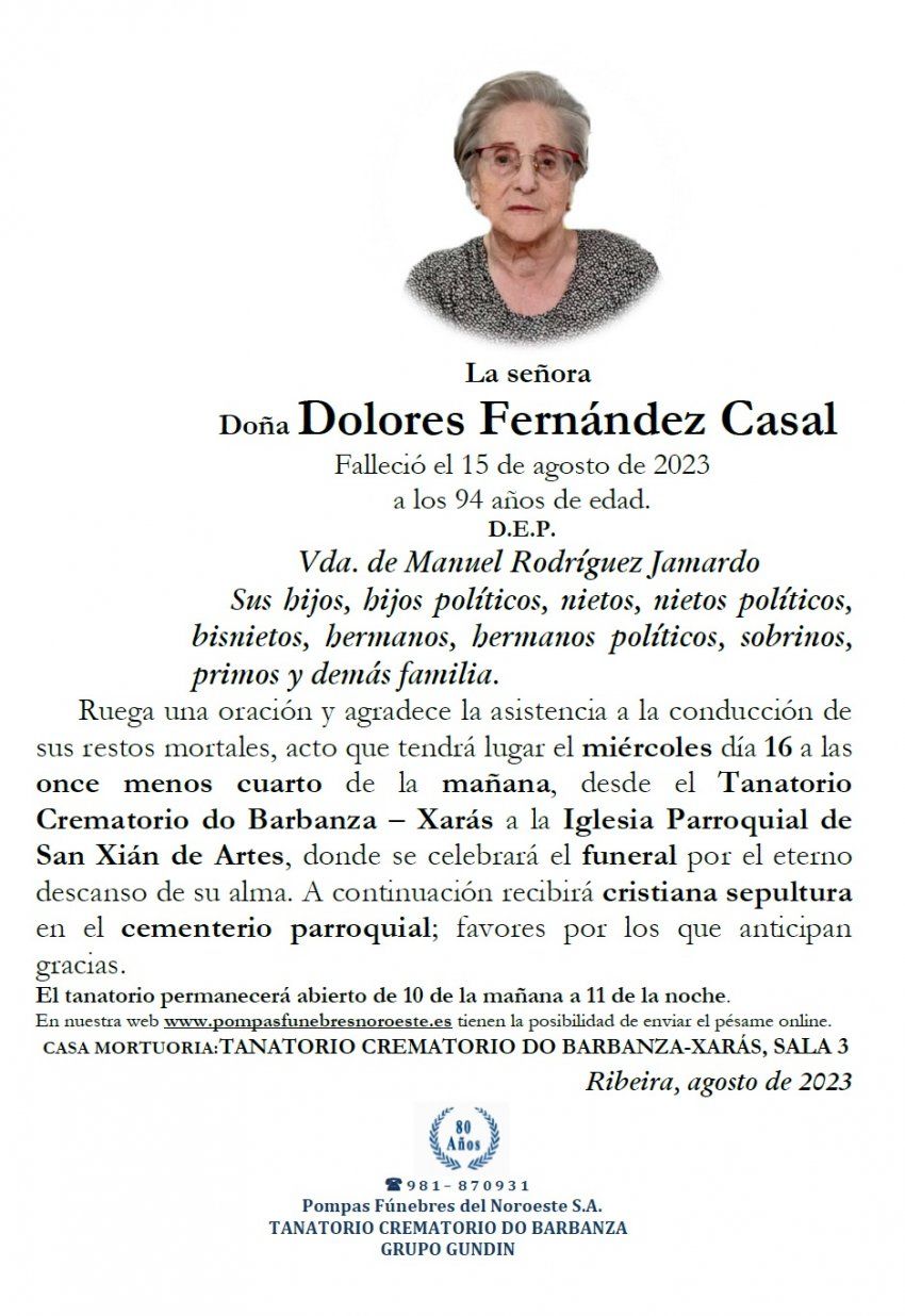 Fernandez Casal, Dolores