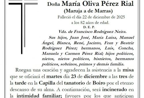 Perez Rial, Maria Oliva