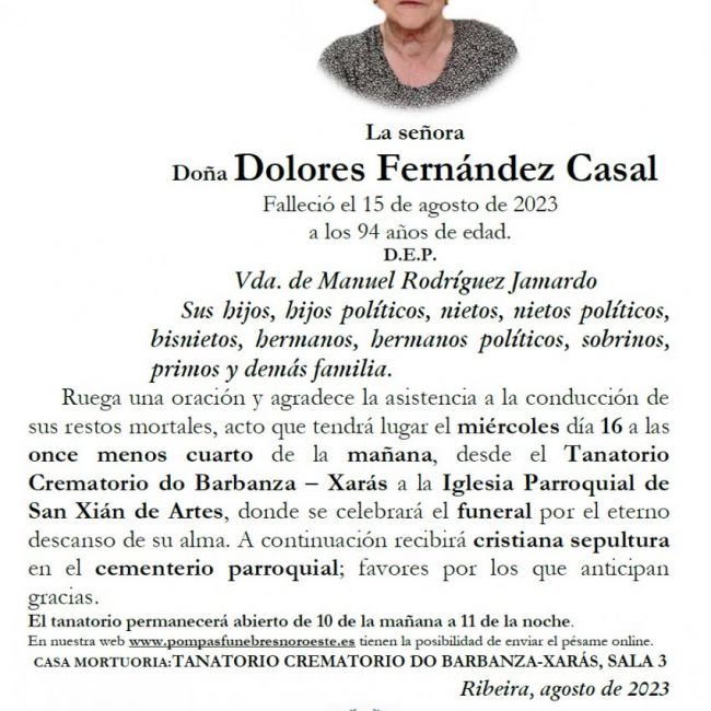 Fernandez Casal, Dolores