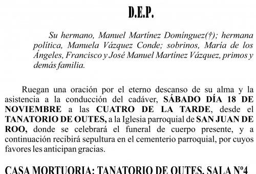 11 23 Esquela CIPRIANA MARTÍNEZ DOMÍNGUEZ