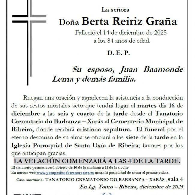 Reiriz Graña, Berta