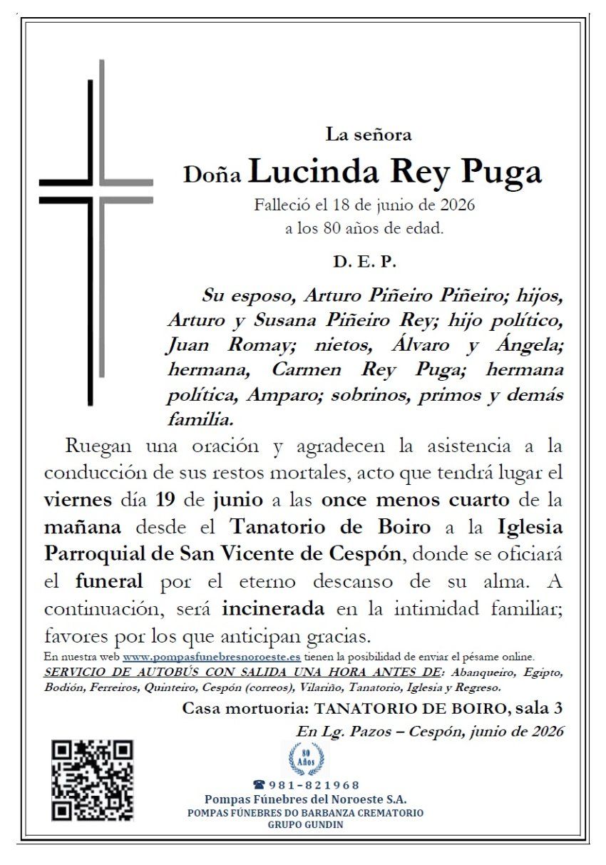 Rey Puga, Lucinda