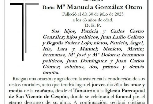 Gonzalez Otero, Mª Manuela