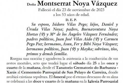 Noya Vázquez, Montserrat