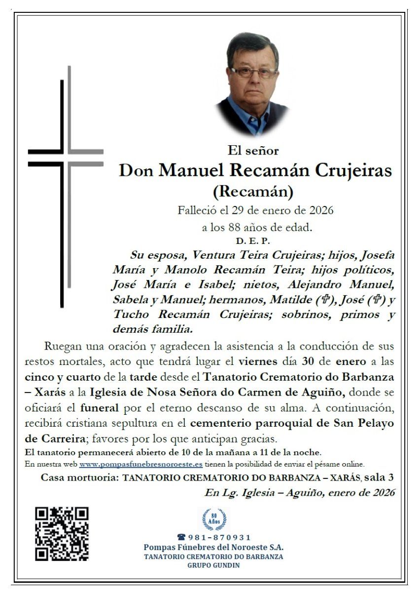 Recaman Crujeiras, Manuel