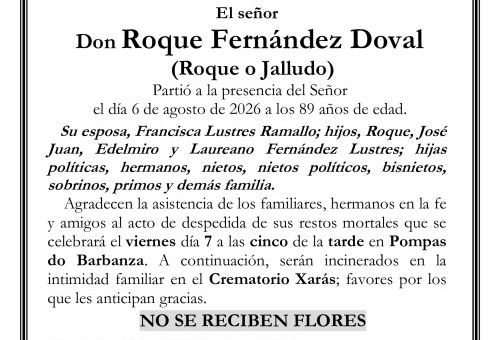 ESQUELA EVANGELISTA Roque Fernández Doval (1)