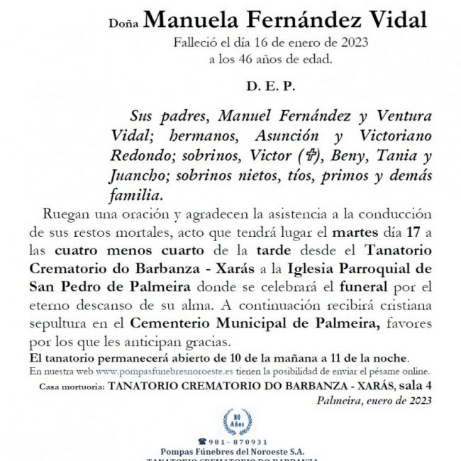 Fernandez Vidal, Manuela
