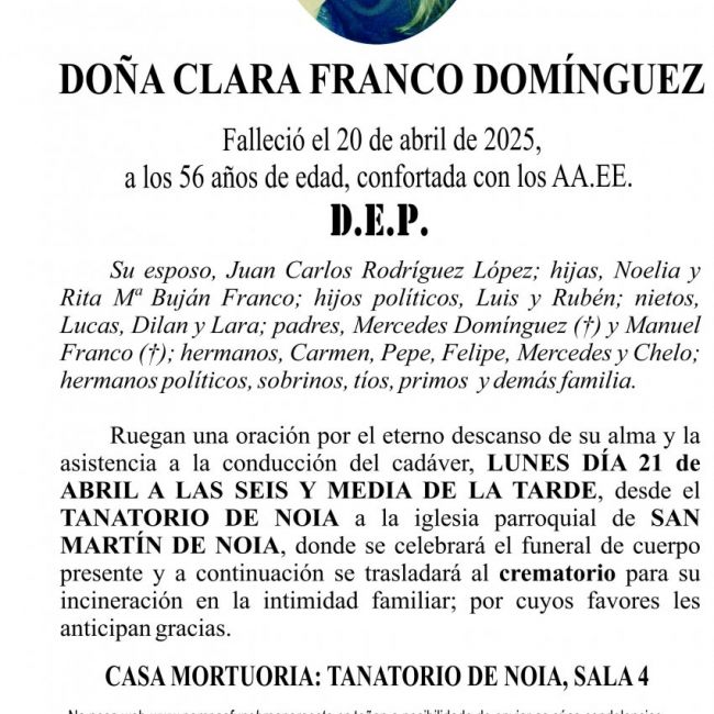 Esquela AZUL 25 Franco Domínguez, Clara WEB