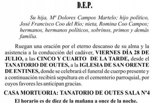 23 07 ESQUELA    Dolores Martelo Martínez