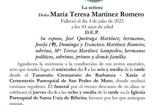 Martinez Romero, Maria Teresa