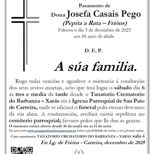 Casais Pego, Josefa