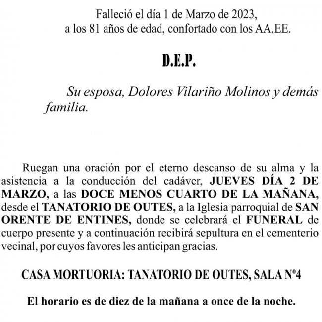 23 02 ESQUELA   Leandro José Bouzas García