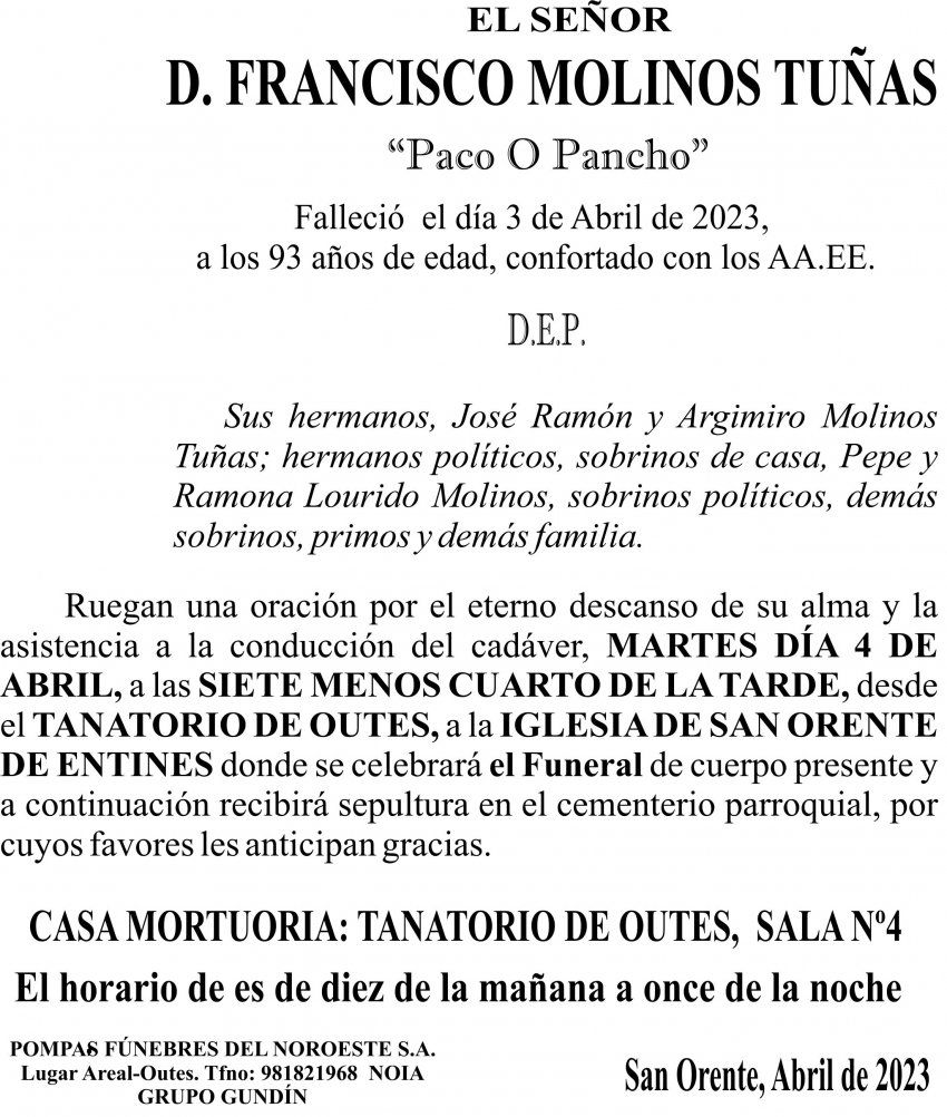 23 04 ESQUELA  Francisco Molinos Tuñas
