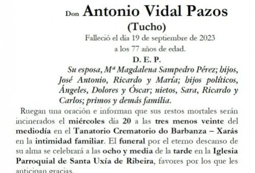Don Antonio Vidal Pazos