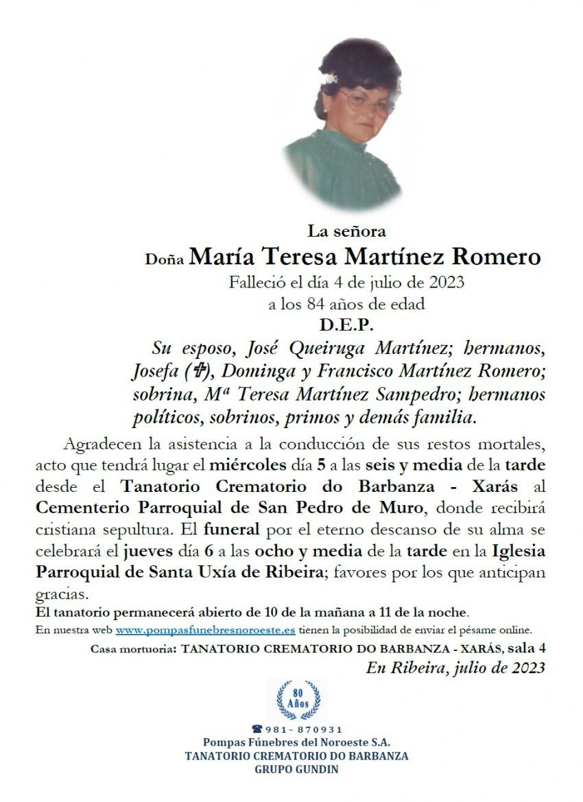 Martinez Romero, Maria Teresa