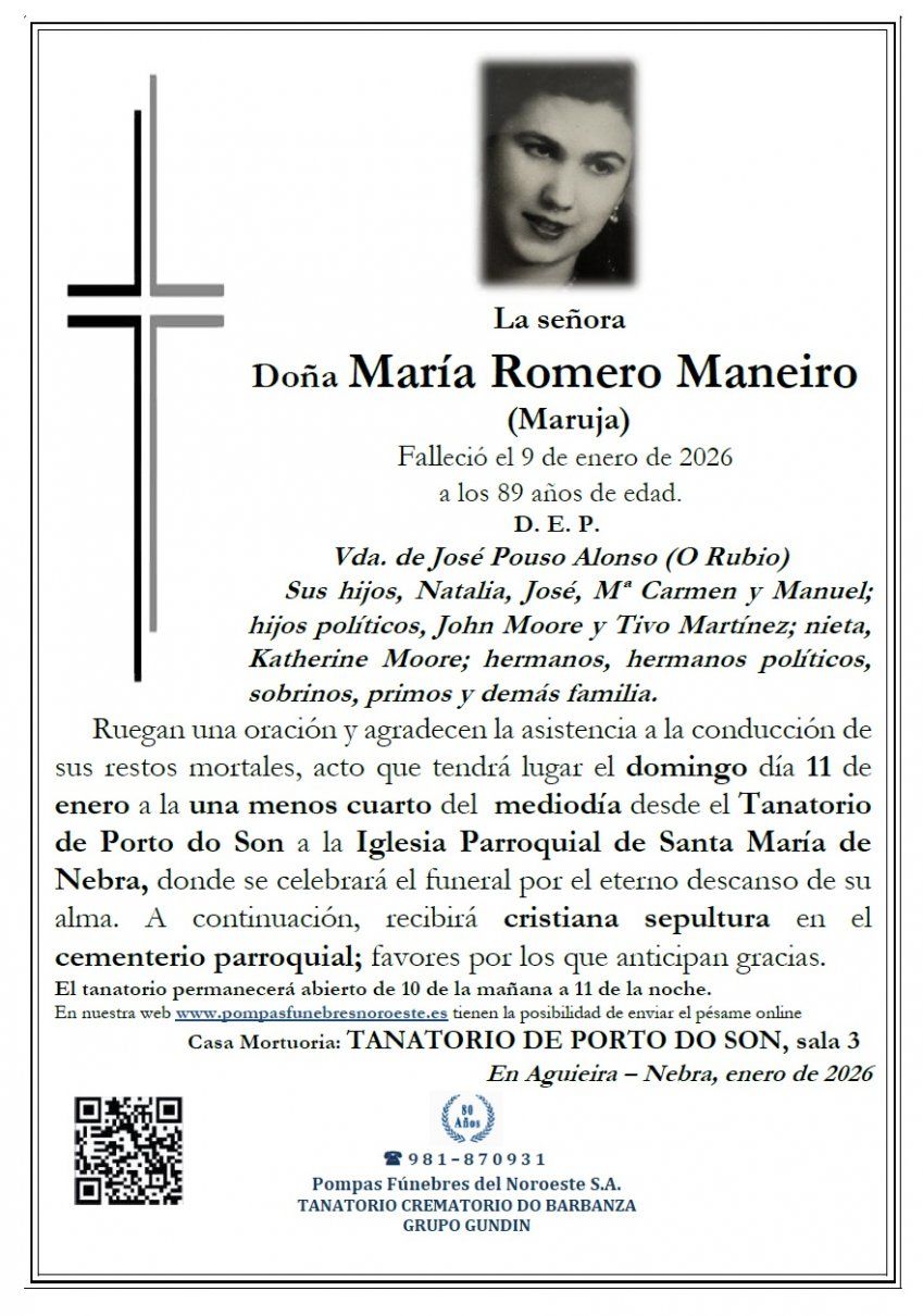 Romero Maneiro, Maria