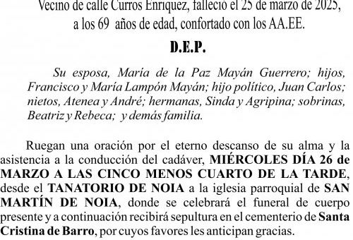 Esquela  2025 andres lampon figueiras