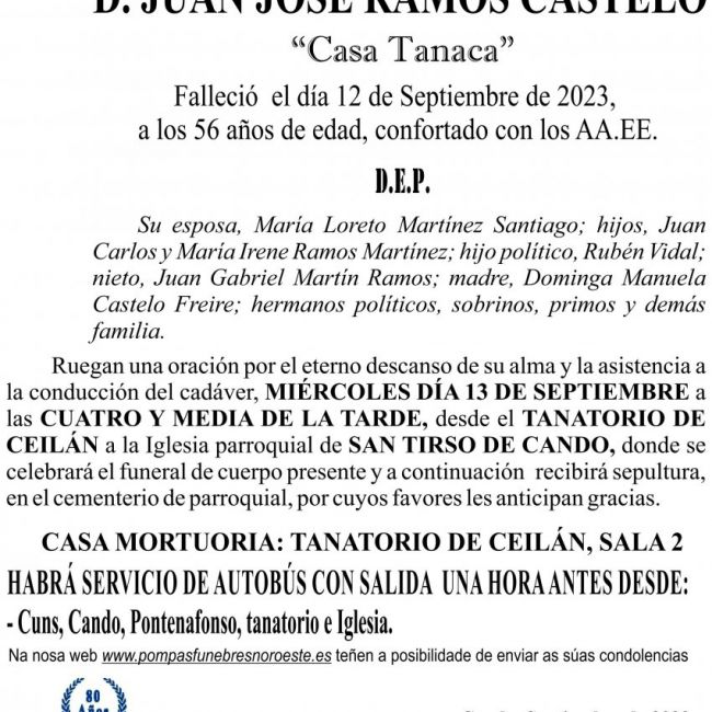 09 23 Esquela, Juan José Ramos Castelo