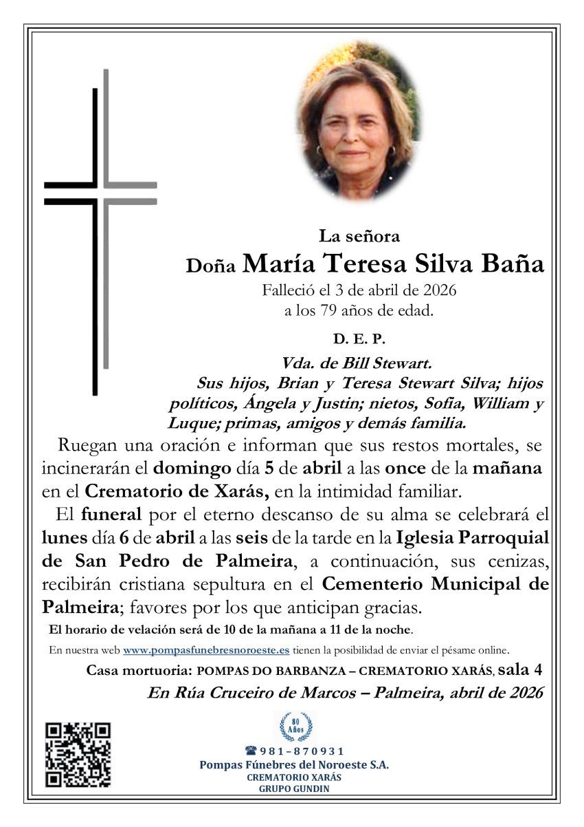 TANA XARAS Palmeira María Teresa Silva Baña con foto