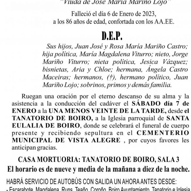 Esquela Boiro 2023