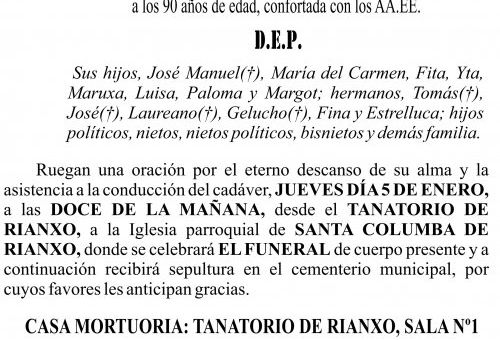 23 01 ESQUELA María Ordoñez Alcalde