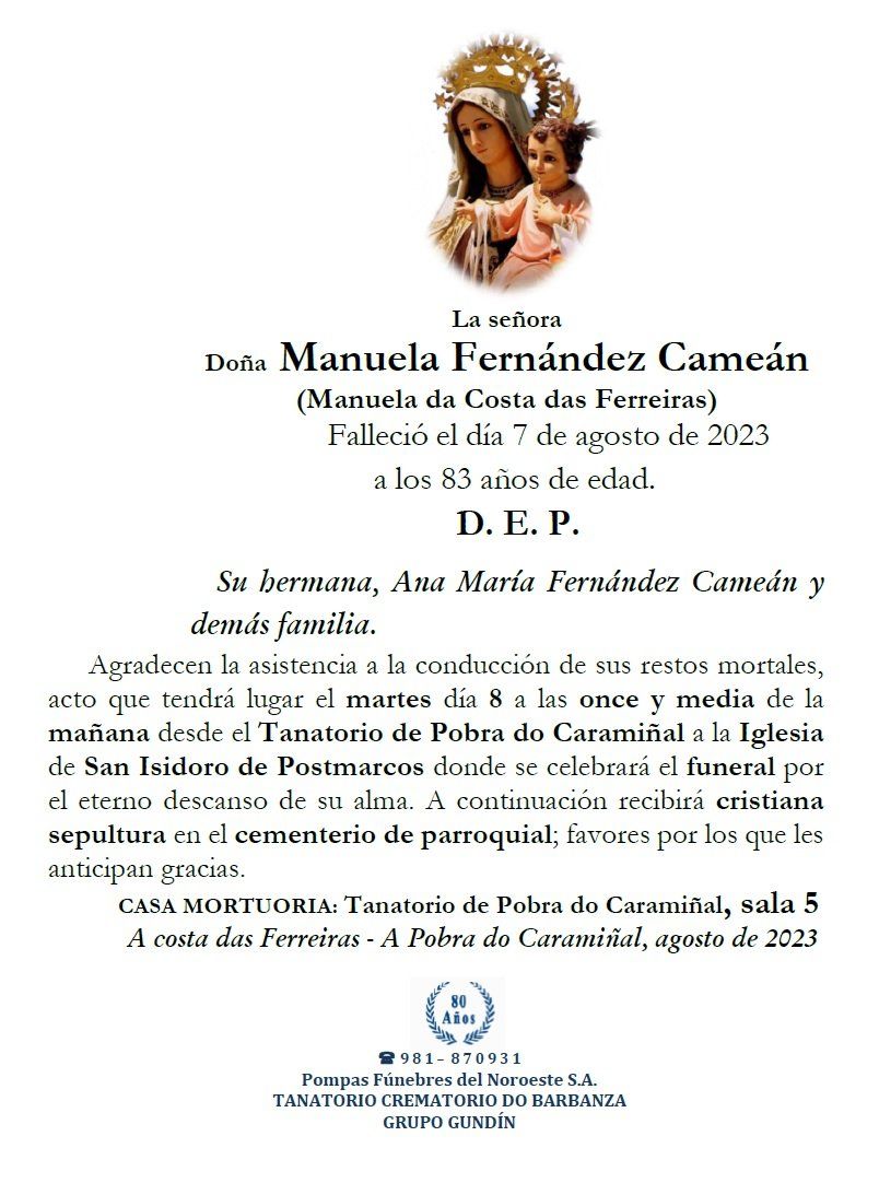 Fernández Cameán, Manuela