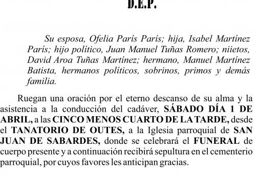 23 03 ESQUELA   Ramón Martínez Batista