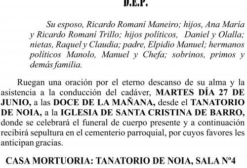 23 06 ESQUELA    María Dolores Trillo Beiro