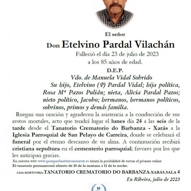 Pardal Vilachan, Etelvino