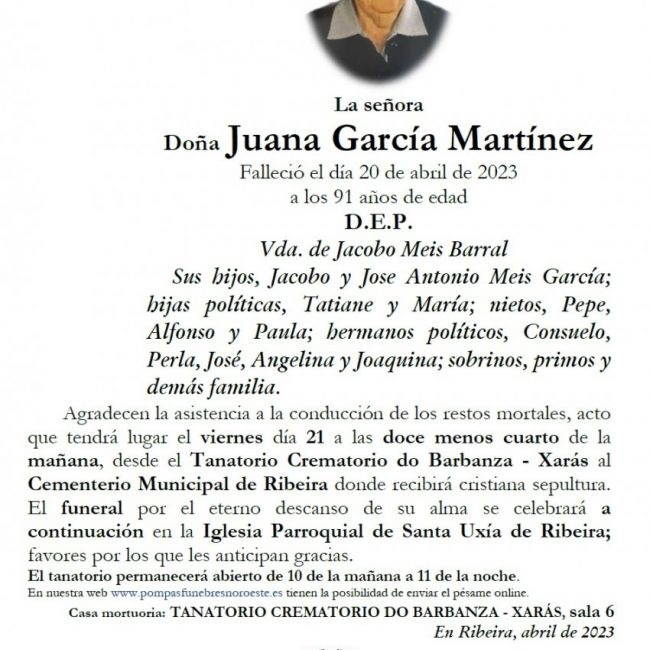 Garcia Martinez, Juana