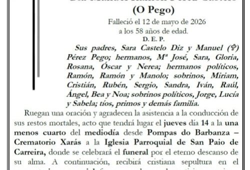 Perez Castelo, Manuel Ramon