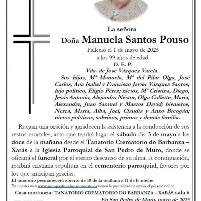 Santos Pouso, Manuela