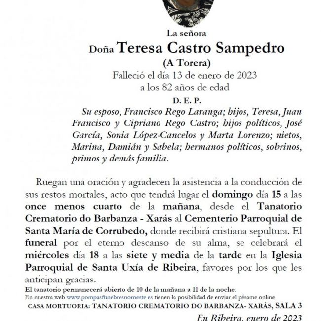 Castro Sampedro, Teresa