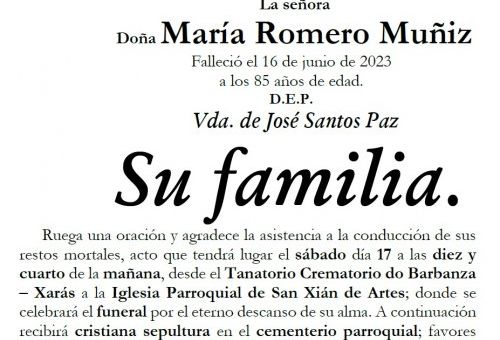 Romero Muñiz, Maria