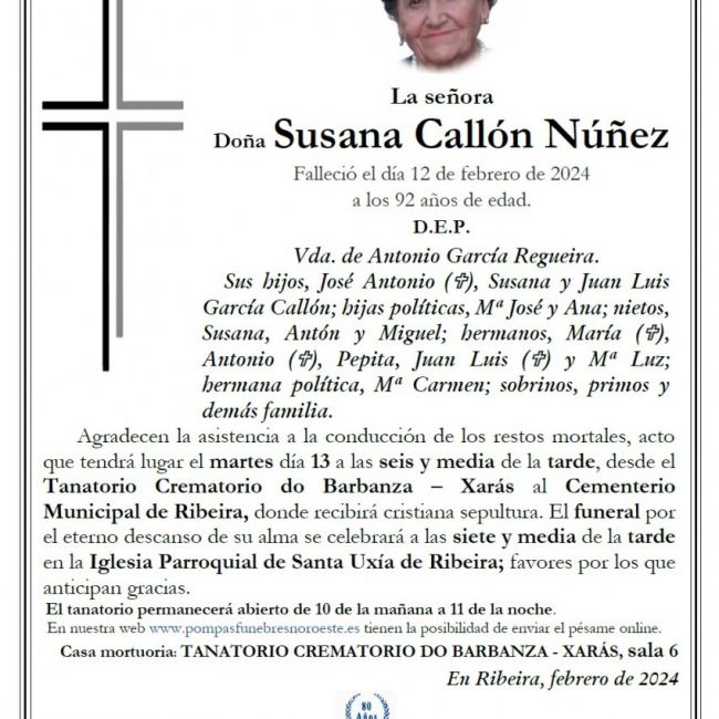 Callon Nuñez, Susana