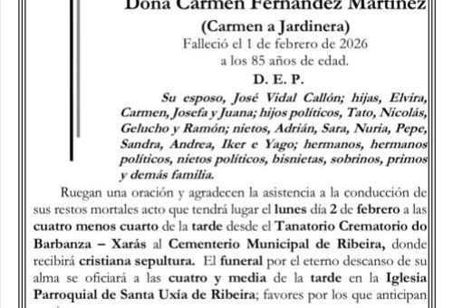 Doña Carmen Fernández Martínez