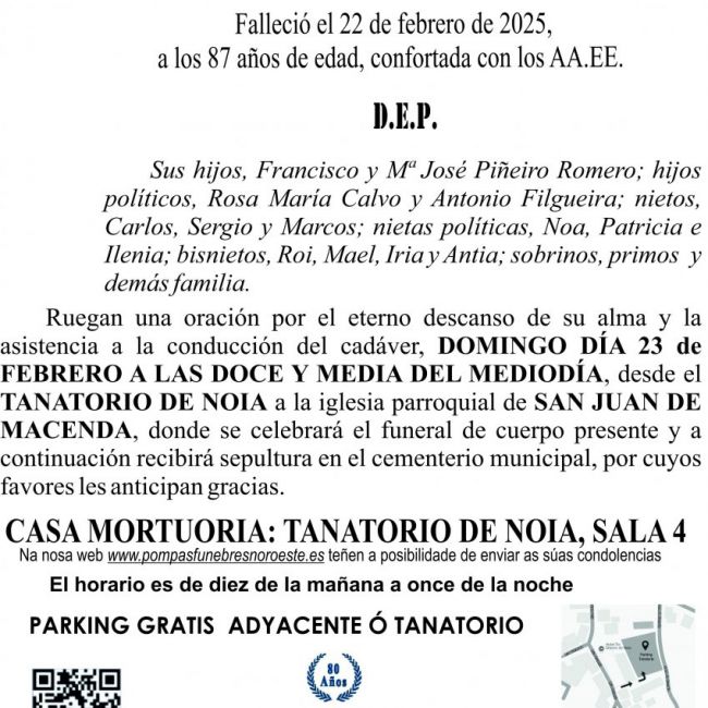 Copia de seguridad de ESQUELA 2025   Doña ROSA ROMERO GARCÍA